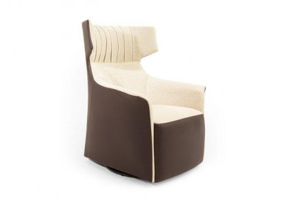 Modern design armchair living room furniture, brown color, luxury, new.